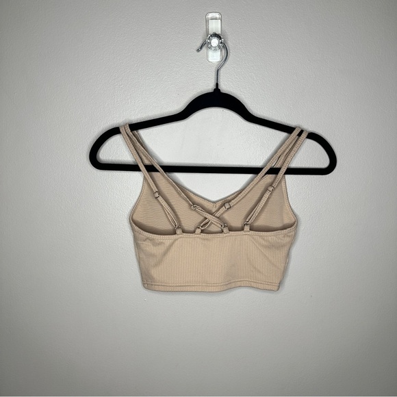 For Love and Lemons Tan Eva Crop Top Camisole Medium - Picture 4 of 5